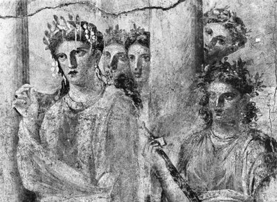 Iphigenia in Tauris (detail), from Pompeii, c.15BC-50AD by Roman Roman